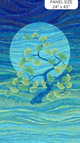 Panel shimmer ginkgo - 24",